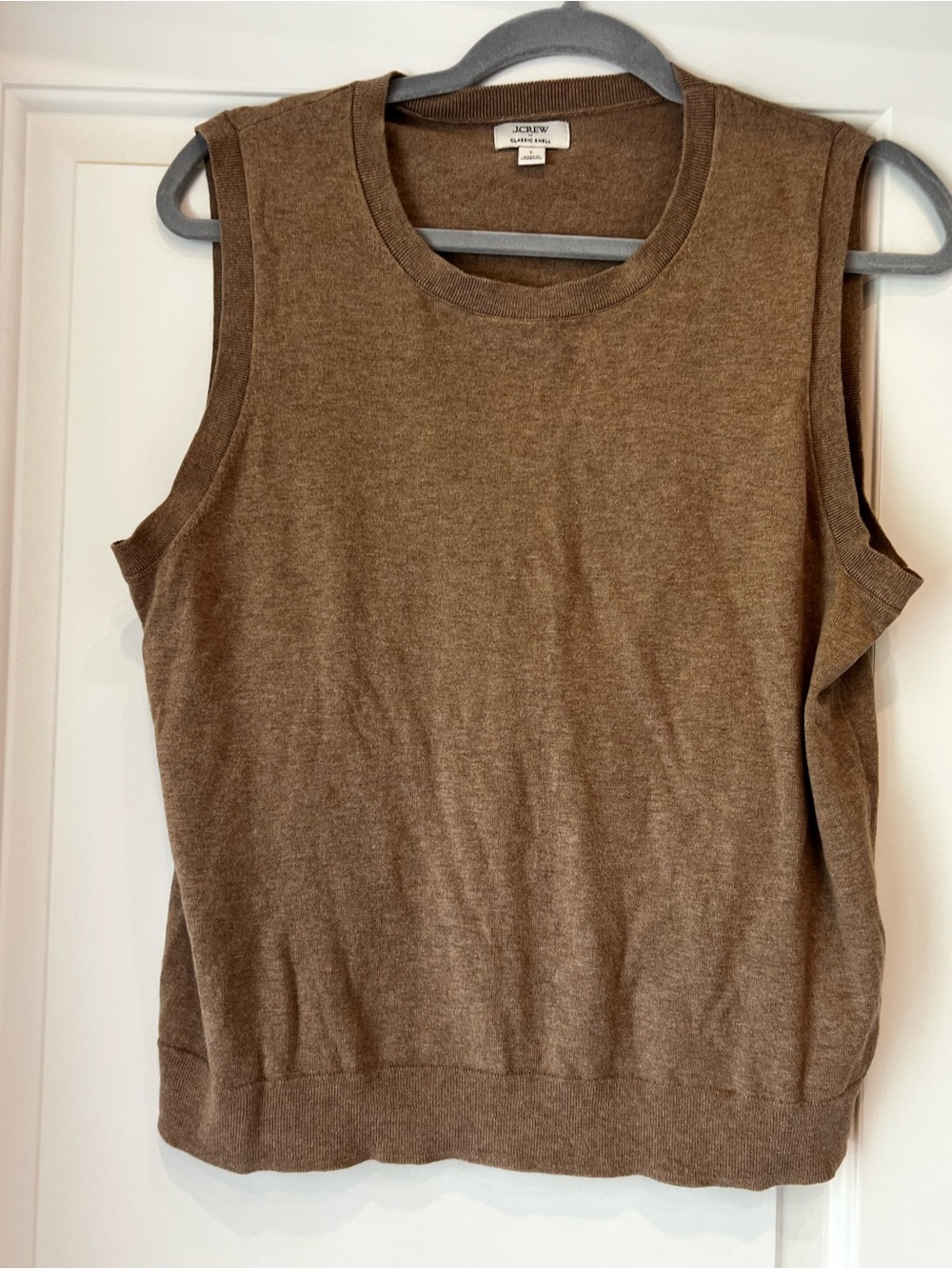 J. Crew Brown classic shell